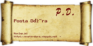 Posta Dóra névjegykártya