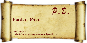 Posta Dóra névjegykártya